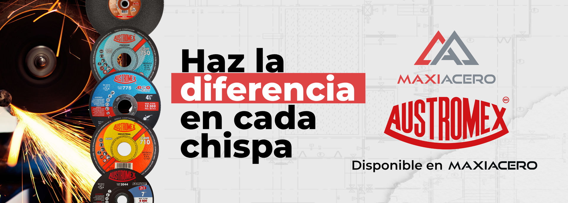 AUSTROMEX DISCOS CORTE ABRASIVO MAXIACERO