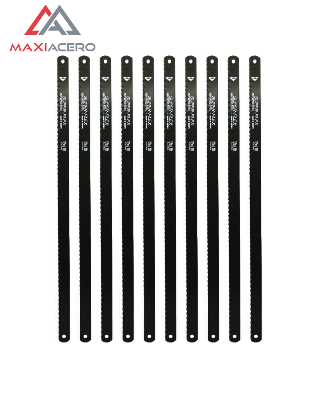 10 Hojas de Segueta Infra Superflex Fina 24 DPP para Corte de Metal