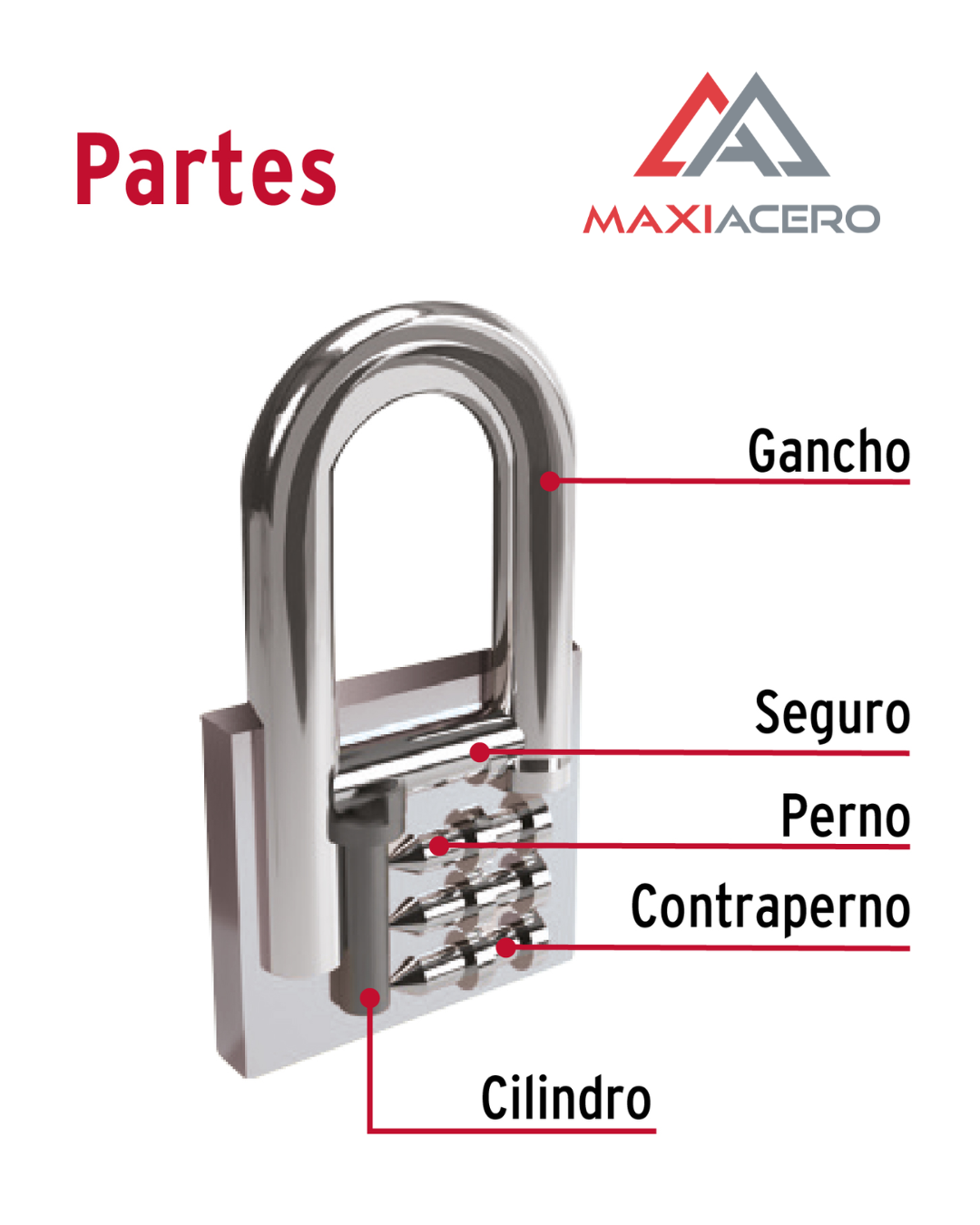 Candado de Hierro Hermex 45mm Gancho Corto | Alta Seguridad 43316