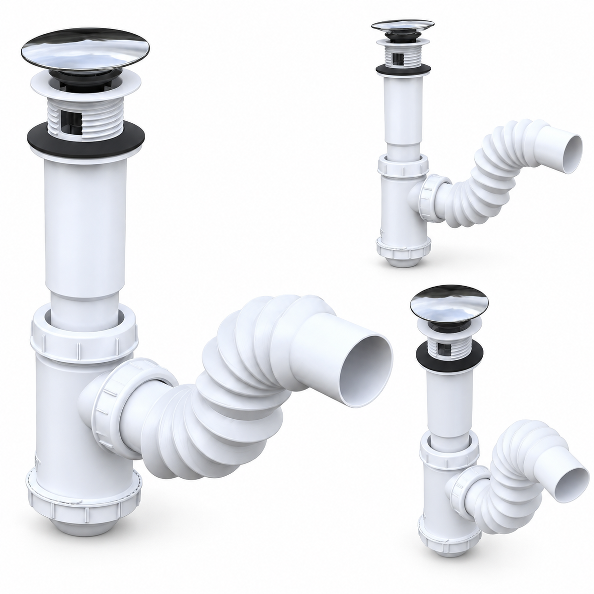 Céspol Flexible para Lavabo y Ovalín con Membrana Anti-Olores Fleximatic 2218B