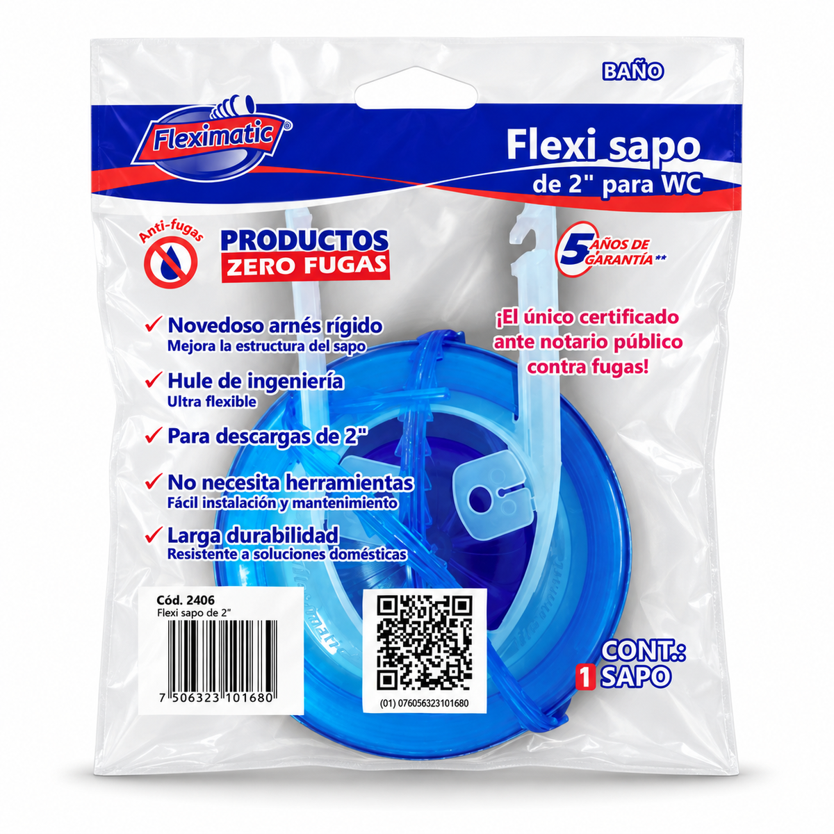 Flexi-Sapo Zero Fugas para Descargas de 2" | Fleximatic 2406