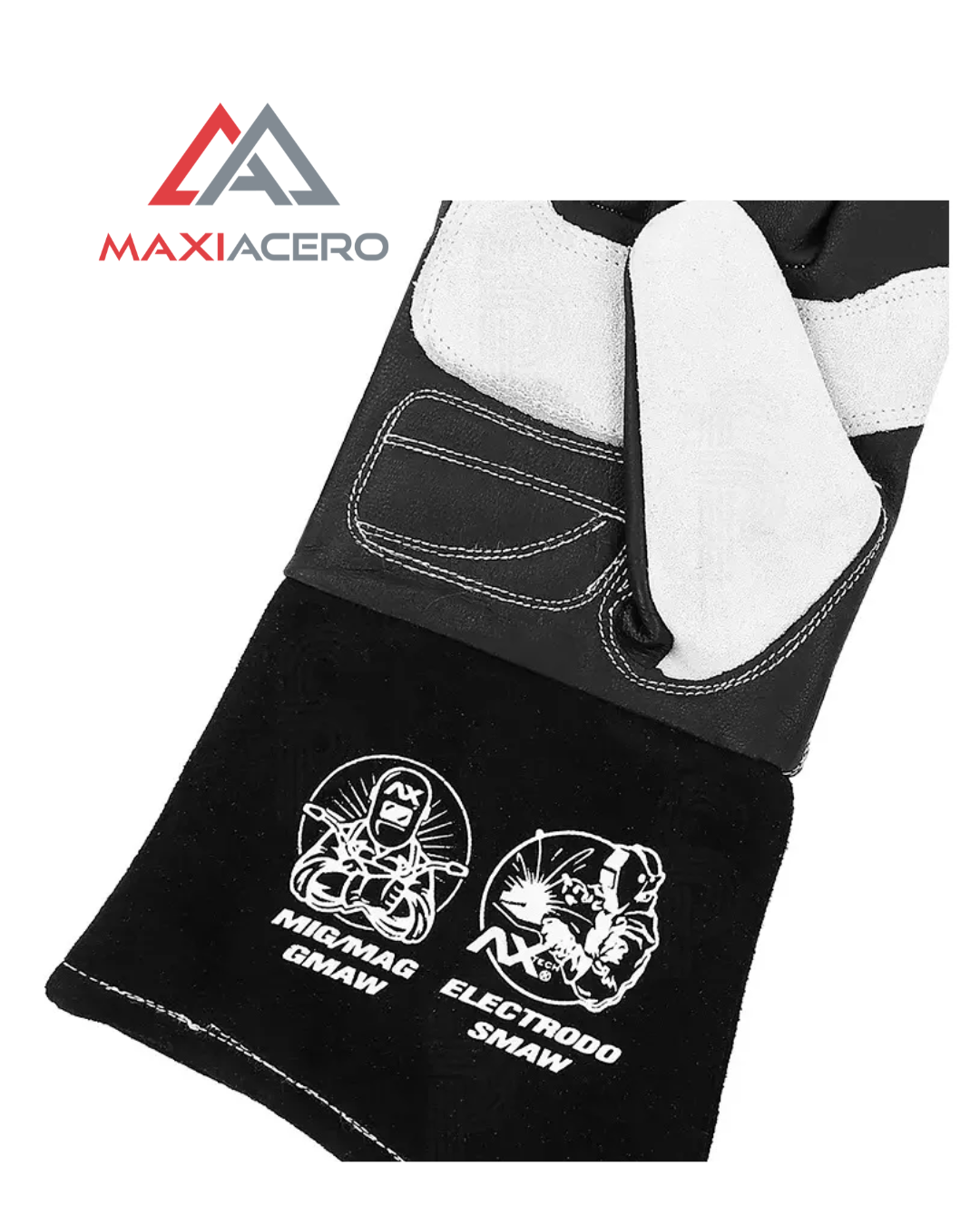 Guantes para Soldar Ax Tech AXT-GP045-EM | Carnaza y Piel de Vacuno