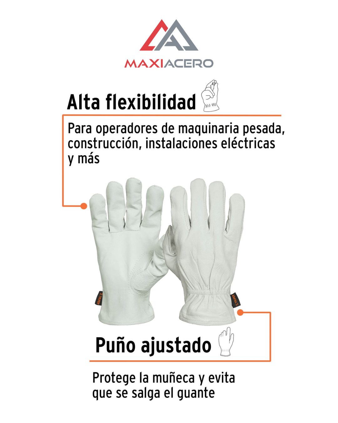 Guantes de Cabritilla Truper Premium | Piel de Cabra para Operador