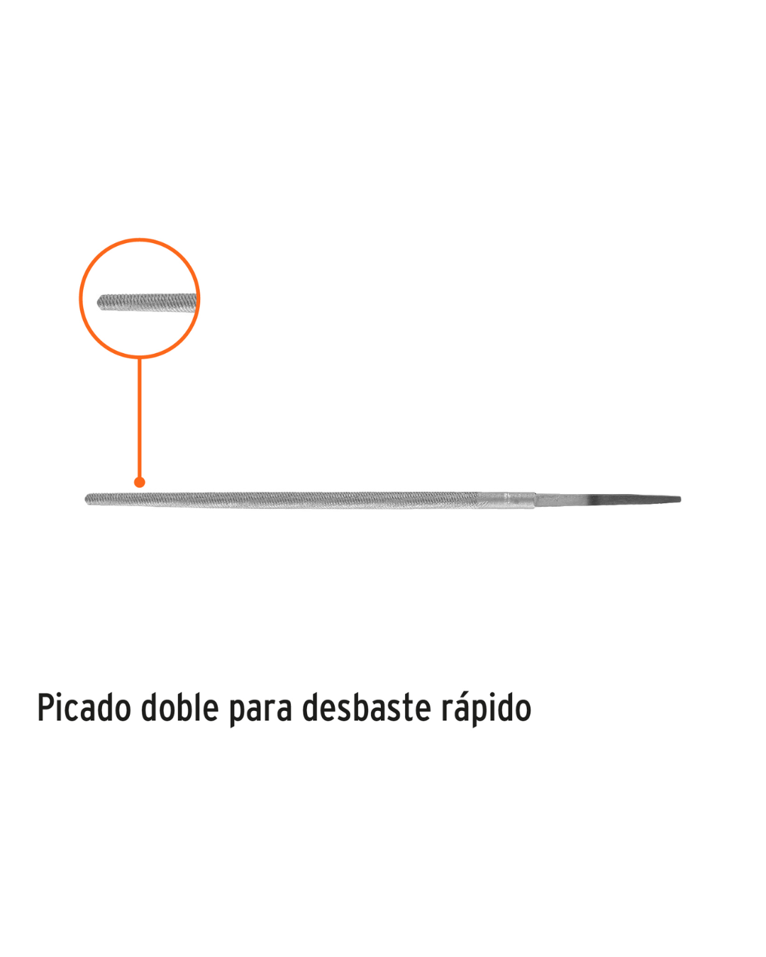 Lima Redonda 6' Bastarda Desbaste Rapido Picado Doble 15187