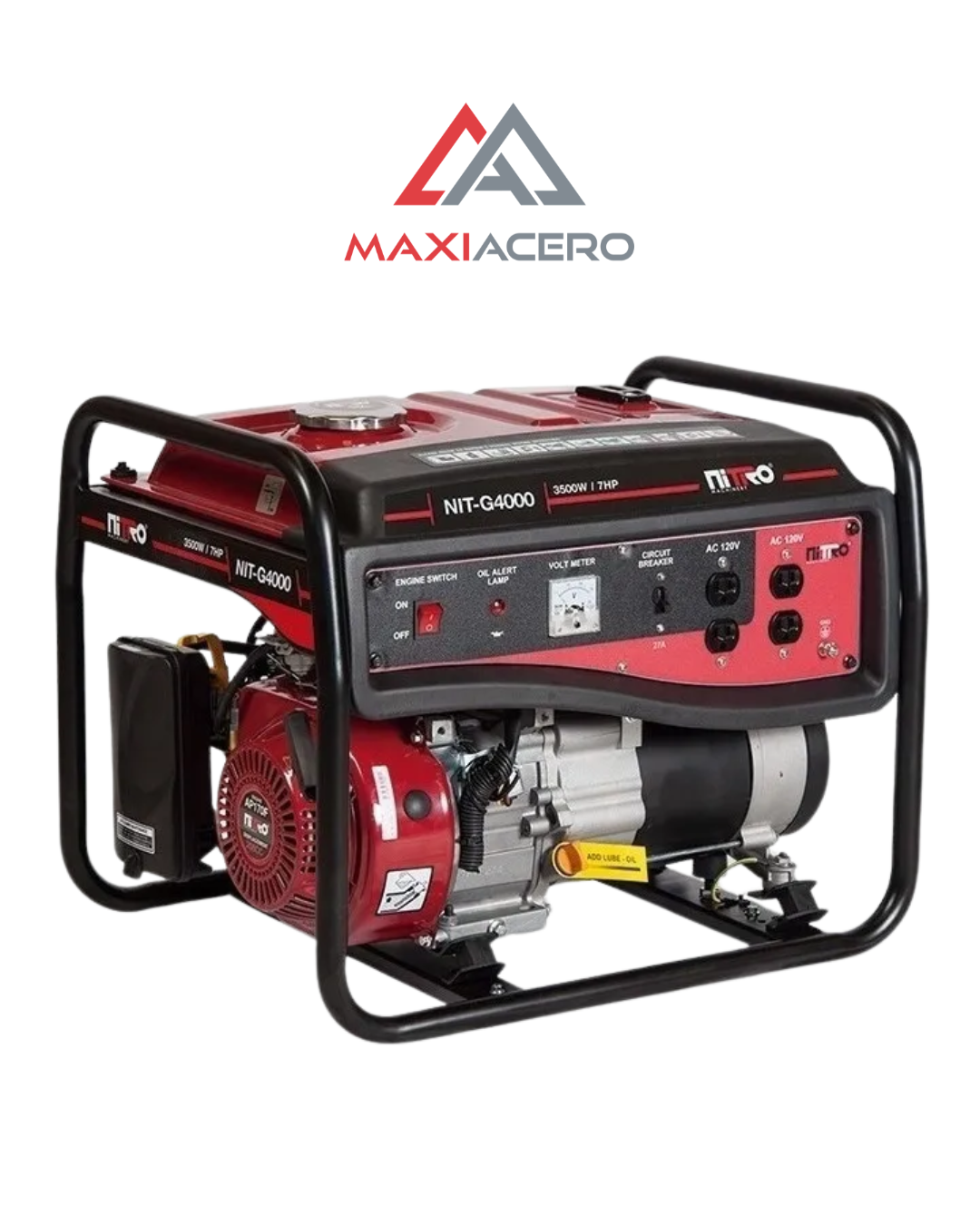 Generador Eléctrico a Gasolina Nitro G4000 | 3,500W Monofásico 7HP
