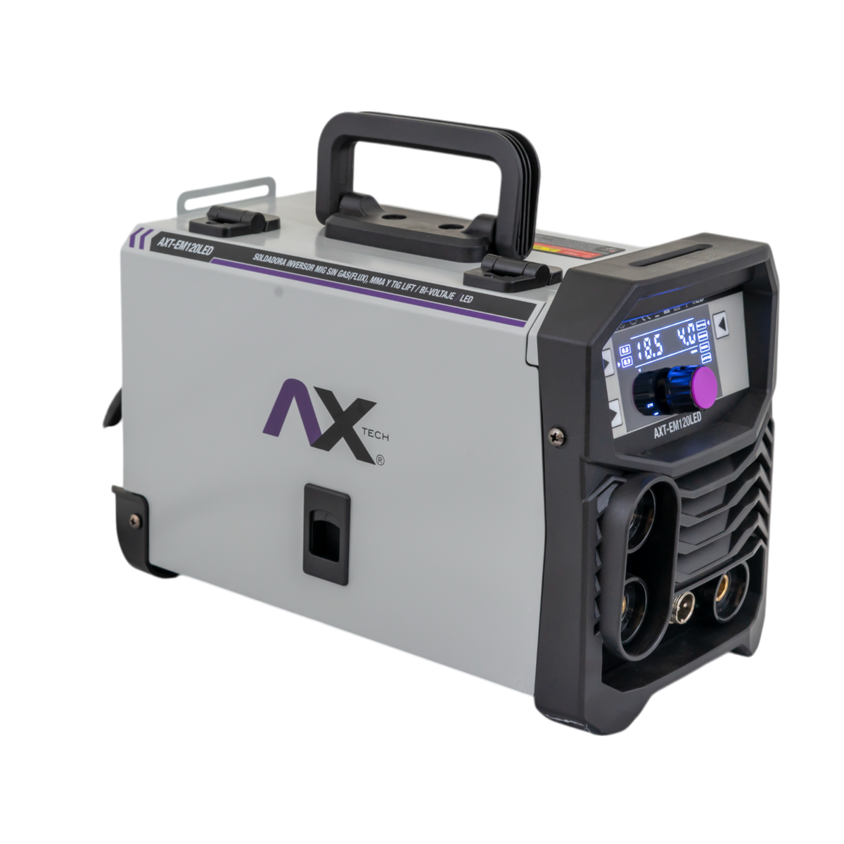 Soldadora Inverter Axtech AXT-EM120LED Multiproceso 3 en 1 Bivoltaje