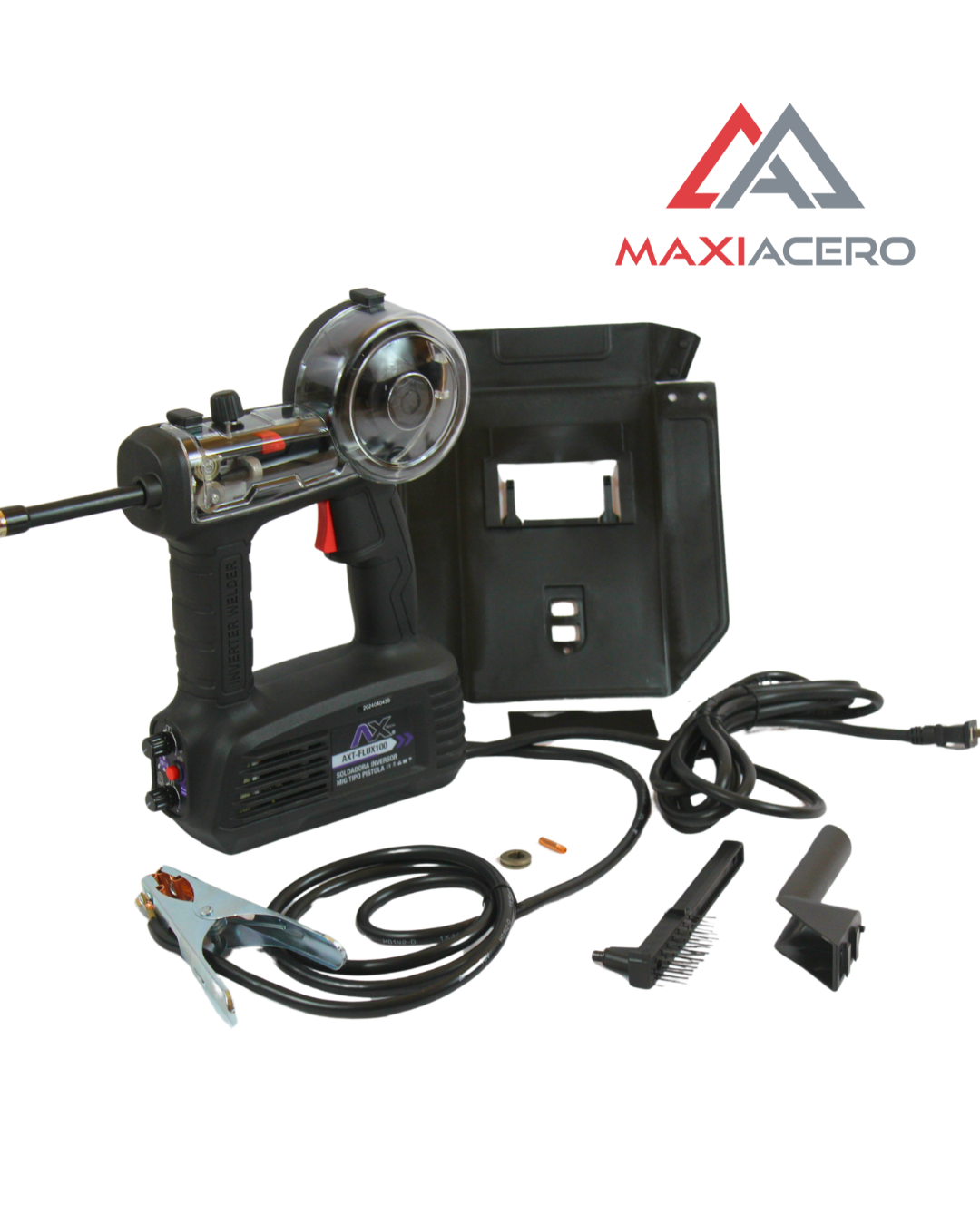 Soldadora Inversora Tipo Pistola Para Microalambre Ax Tech 110v 100a No Gas