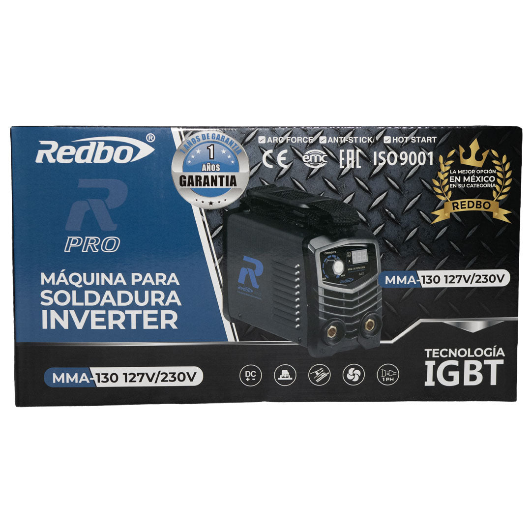 Soldadora Redbo MMA-130 Bivoltaje Negro