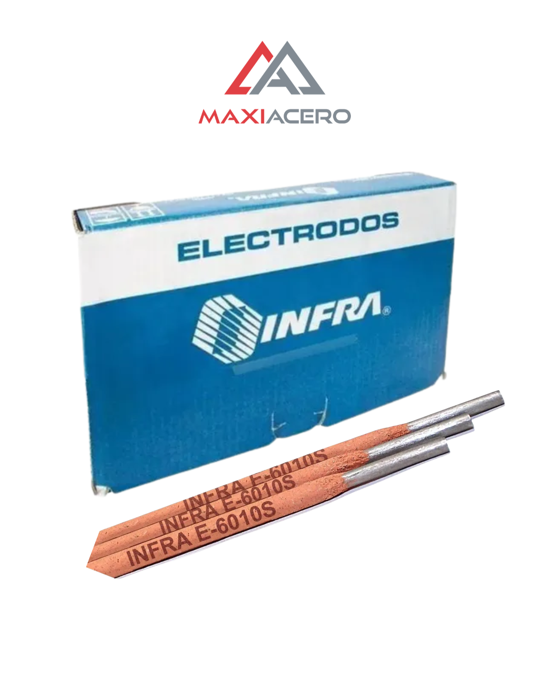 Electrodo para Soldar Infra 6010 Rojo | Paquete de 5 Kg (1/8")