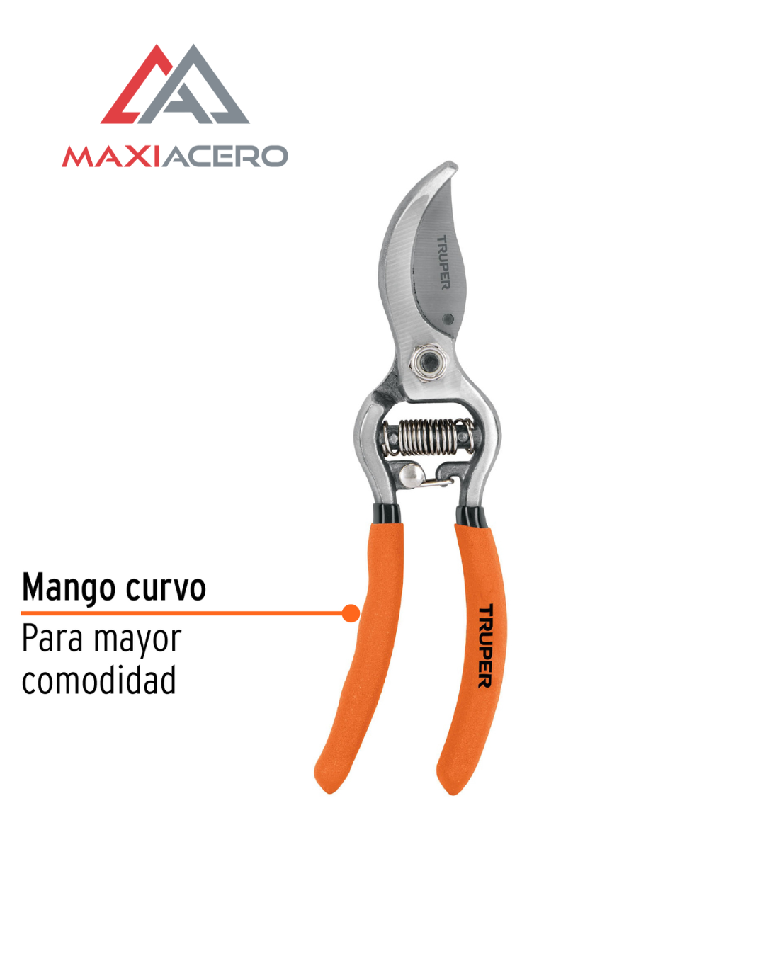 Tijera de una Mano para Poda Truper 18462 | Cuchilla de Paso 6"