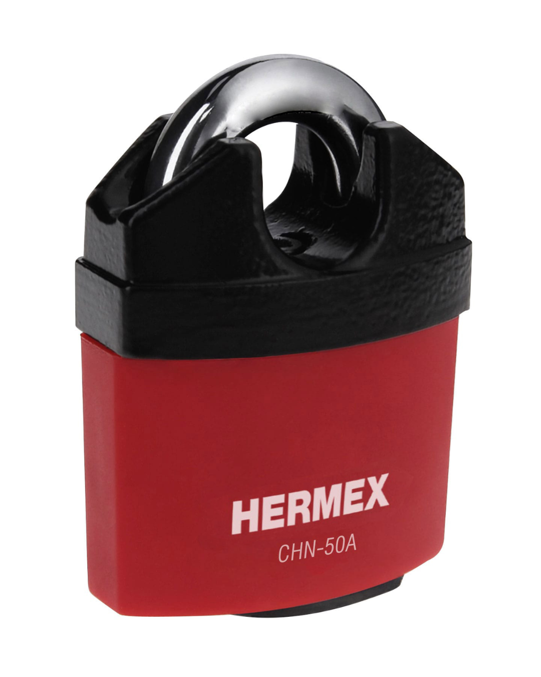 Candado de Hierro Hermex 43340 de 50mm | Gancho Protegido Rojo