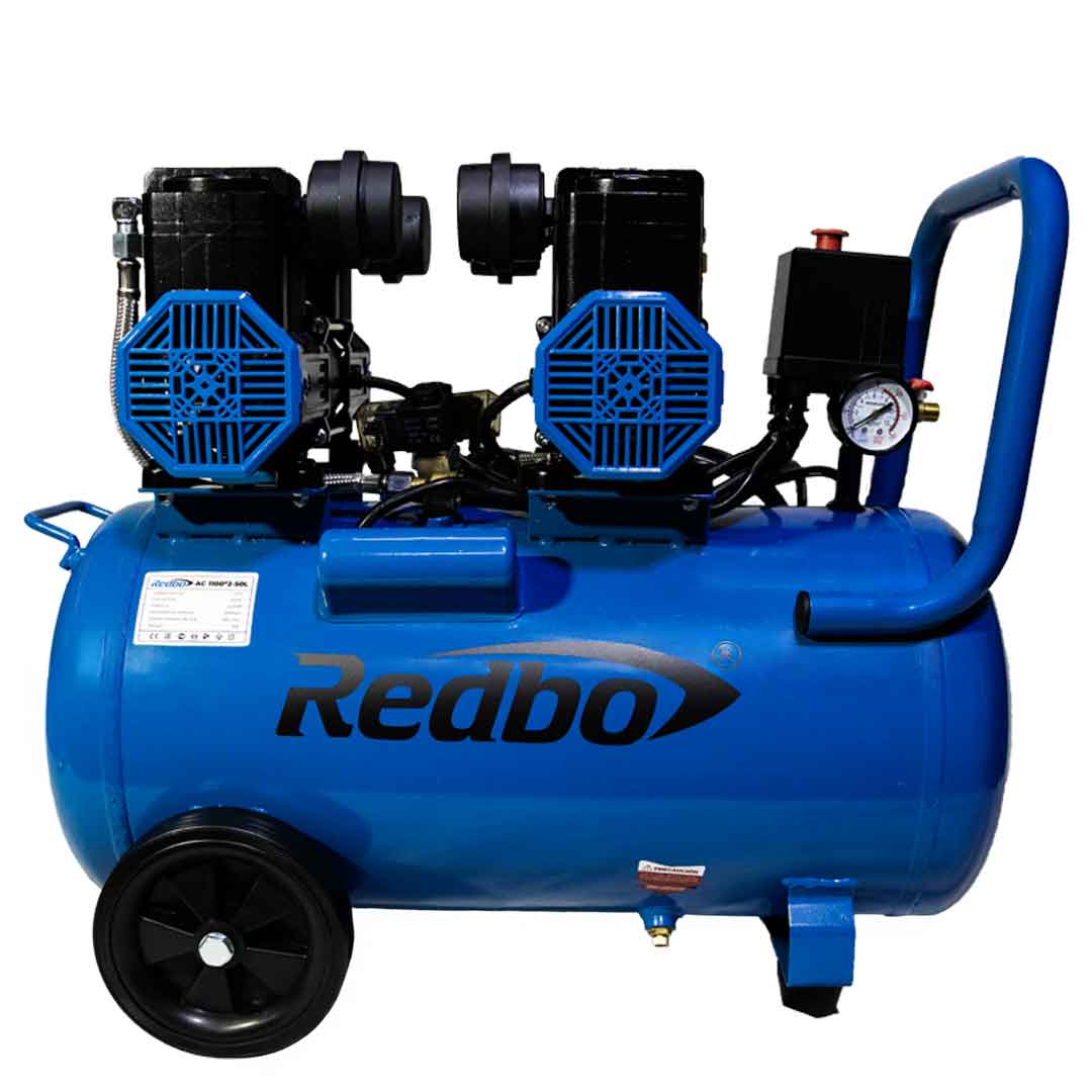 Compresor De Aire Libre De Aceite 2200 Watts 50 Litros Redbo Azul Monofásica