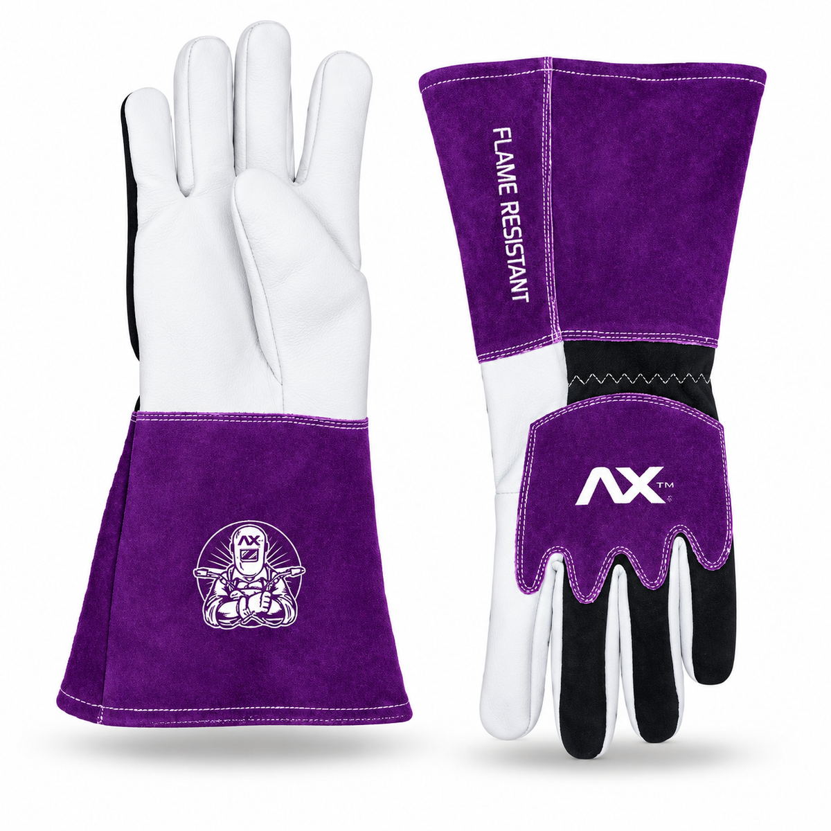 Guantes para Soldar MIG / Microalambre Ax Tech (AXT-GP001-M) | Piel de Vacuno