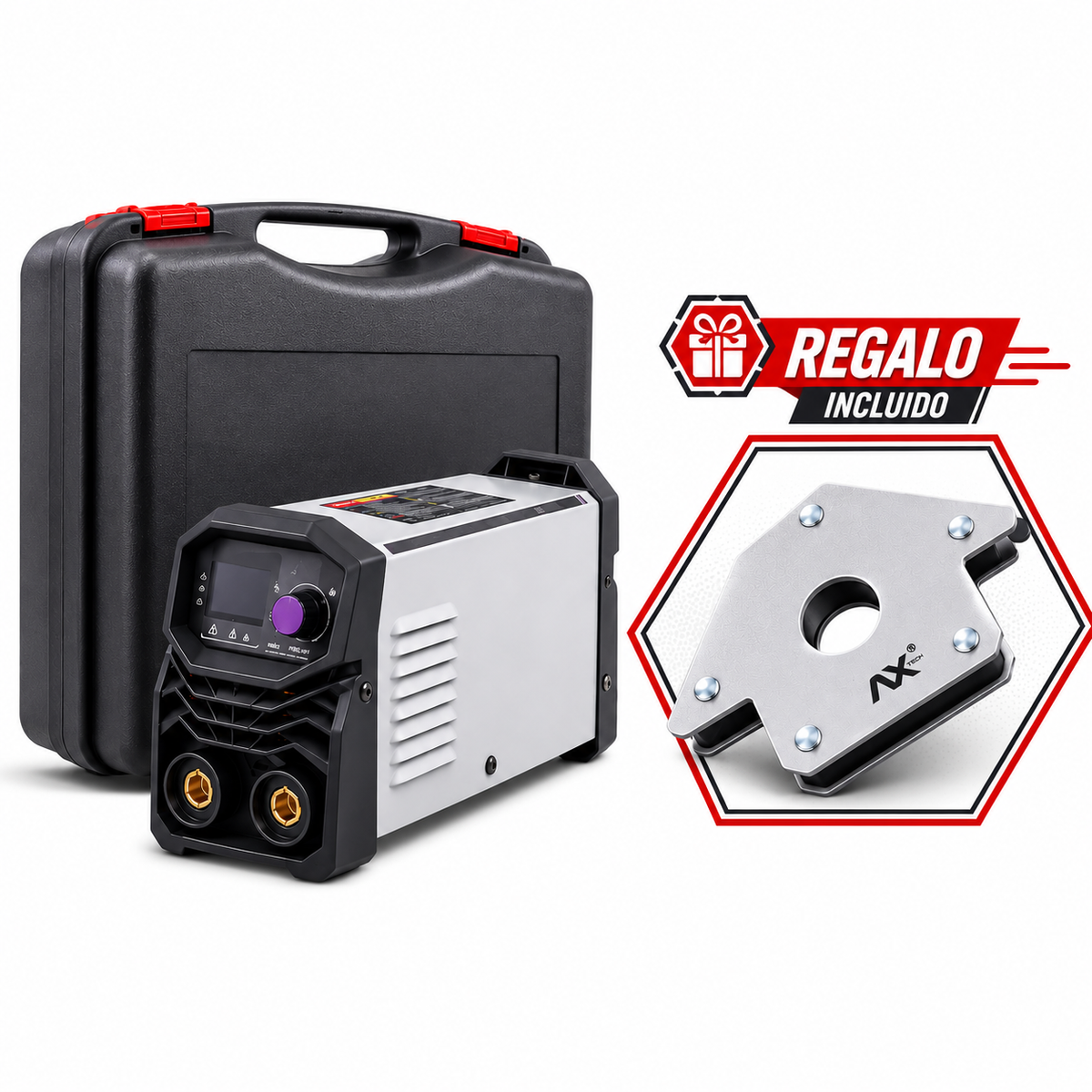 Soldadora Inversor MMA/TIG Lift 140A AXT-147LED + Escuadra Magnética AXT-ESM22 GRATIS
