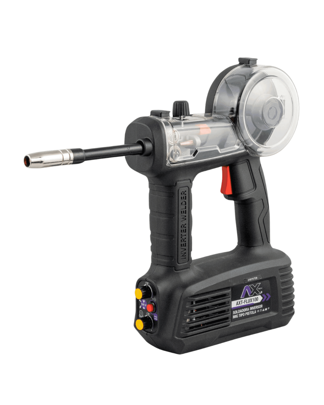Soldadora Inversora Tipo Pistola Para Microalambre Ax Tech 110v 100a No Gas