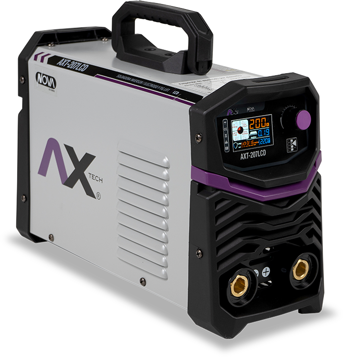 Soldadora Inverter Axtech 200A Bivoltaje Pantalla LCD (Mod. AXT-207LCD)