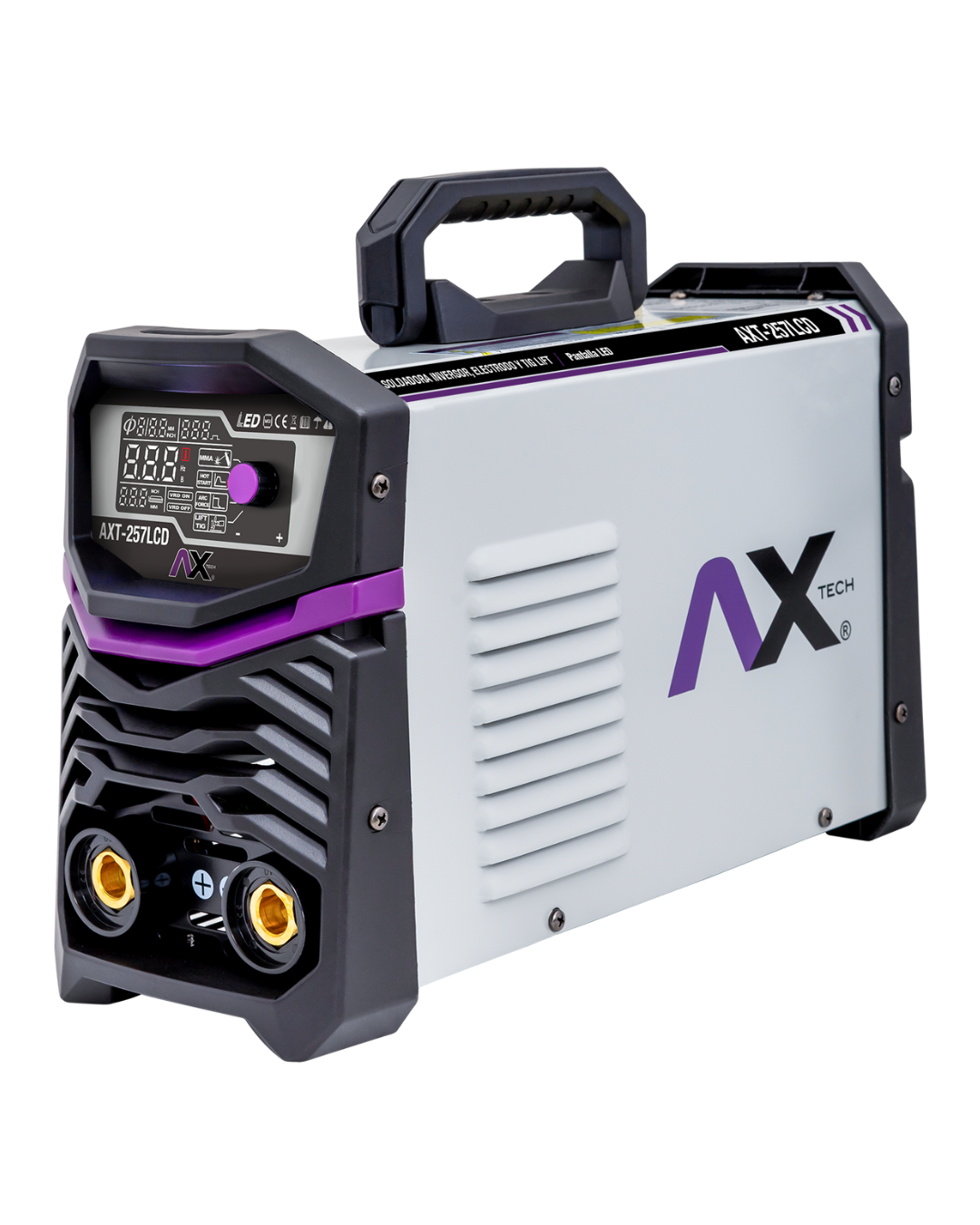 Soldadora Inverter Axtech 250A Bivoltaje Pantalla LCD (Mod. AXT-257LCD)