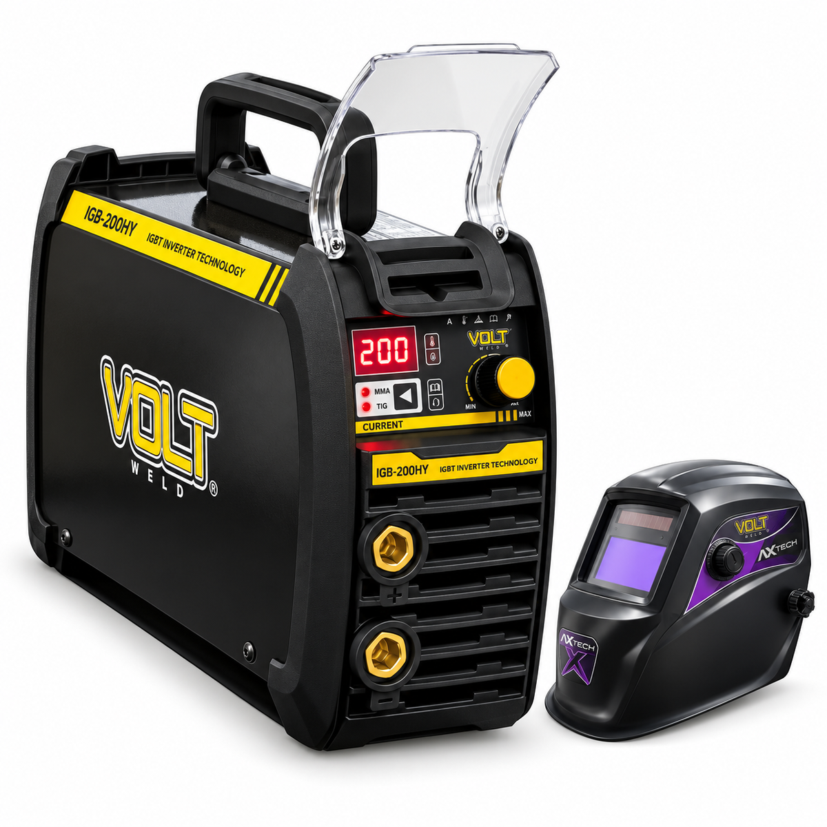 VOL-P210TBV COMBO SOLDADORA INVERSOR ELECTRODO Y TIG LIFT 200A Y CARETA